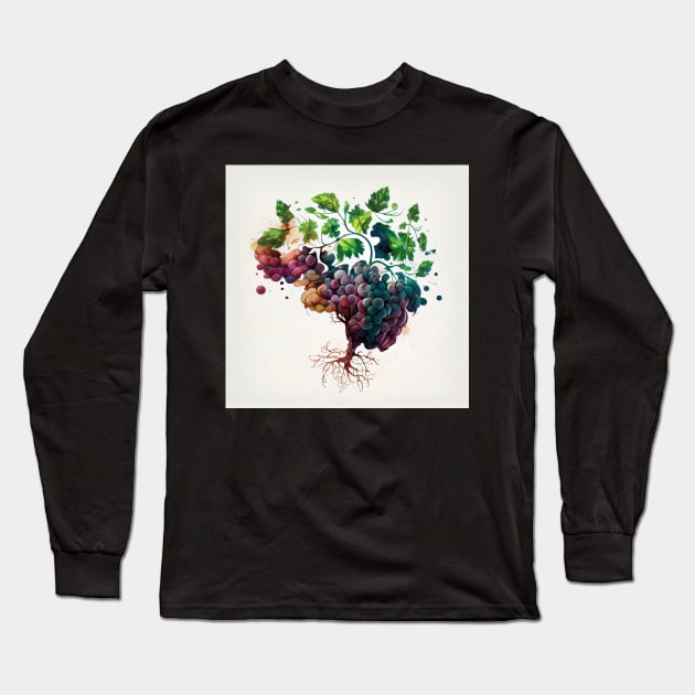 Wine on the Mind 3 Long Sleeve T-Shirt by Focused Instability